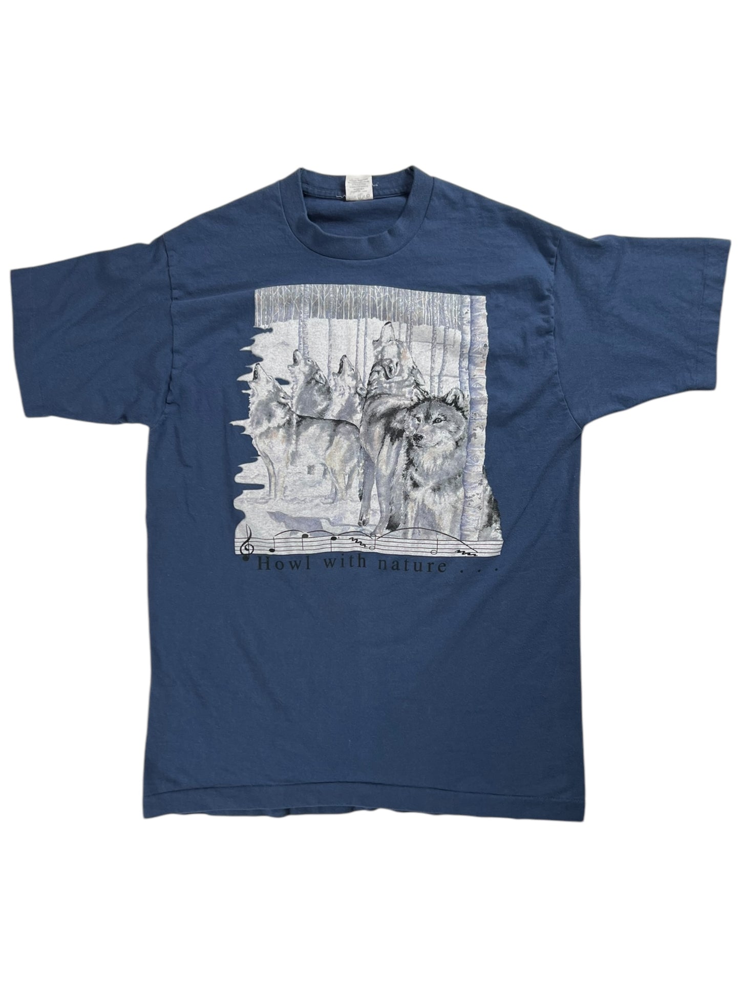 Vintage 90s Howl with nature… Wolves tee (L)