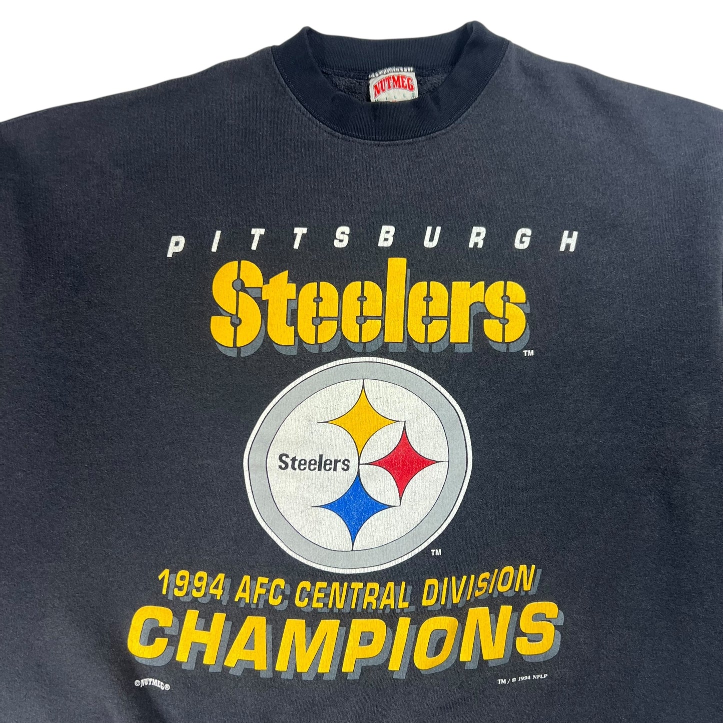 Vintage 1994 Nutmeg Pittsburgh Steelers AFC champs faded crewneck (XL)