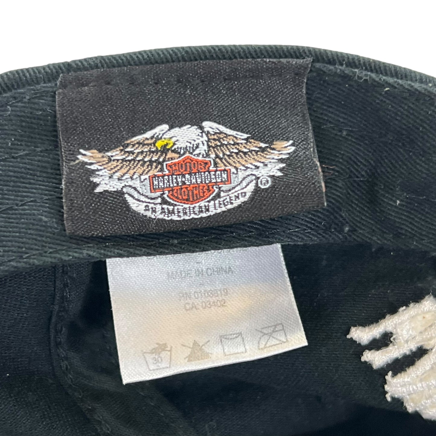 Vintage Y2K Harley Davidson Motorcycles Skull StrapBack hat