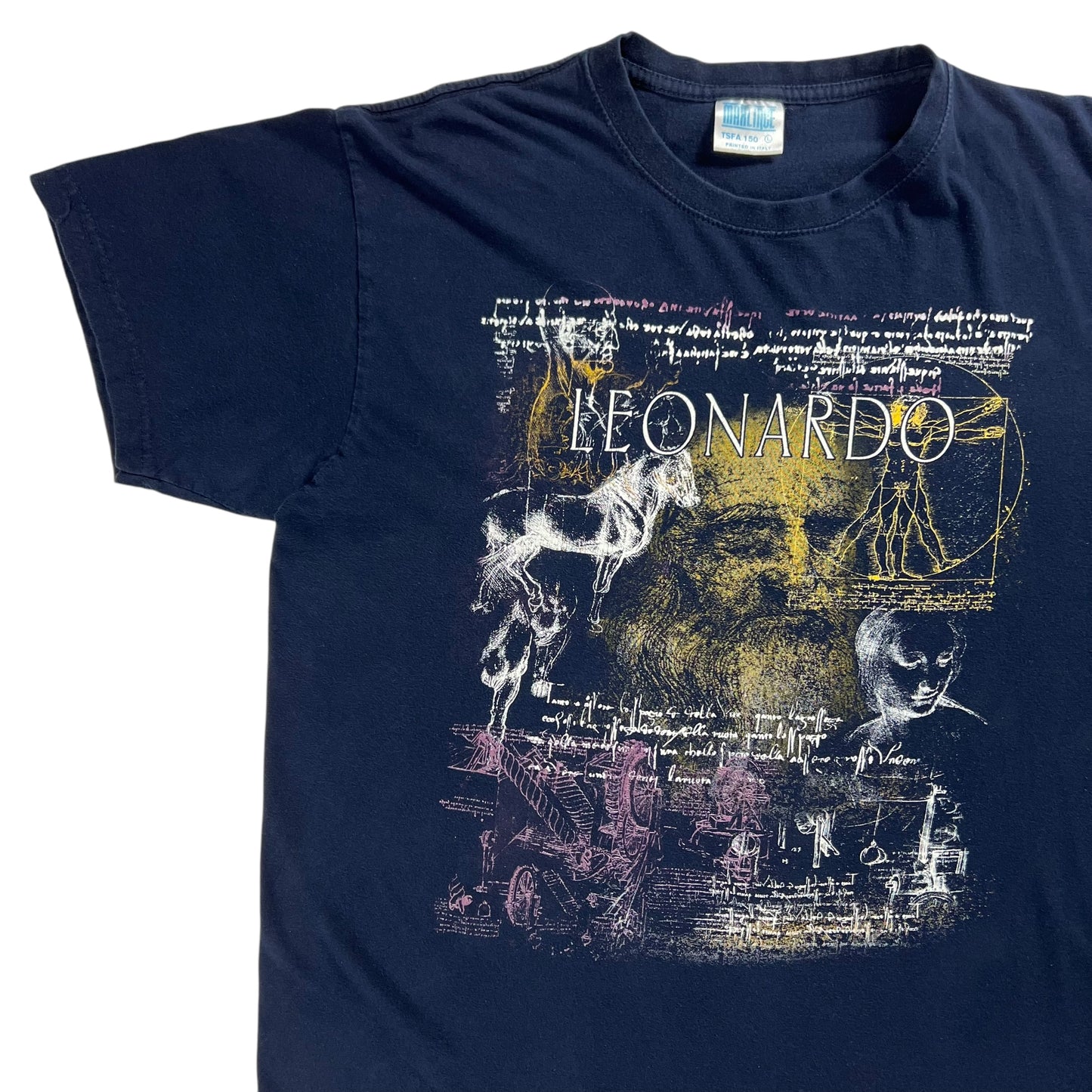 Vintage Y2K Leonardo Da Vinci art tee (L)