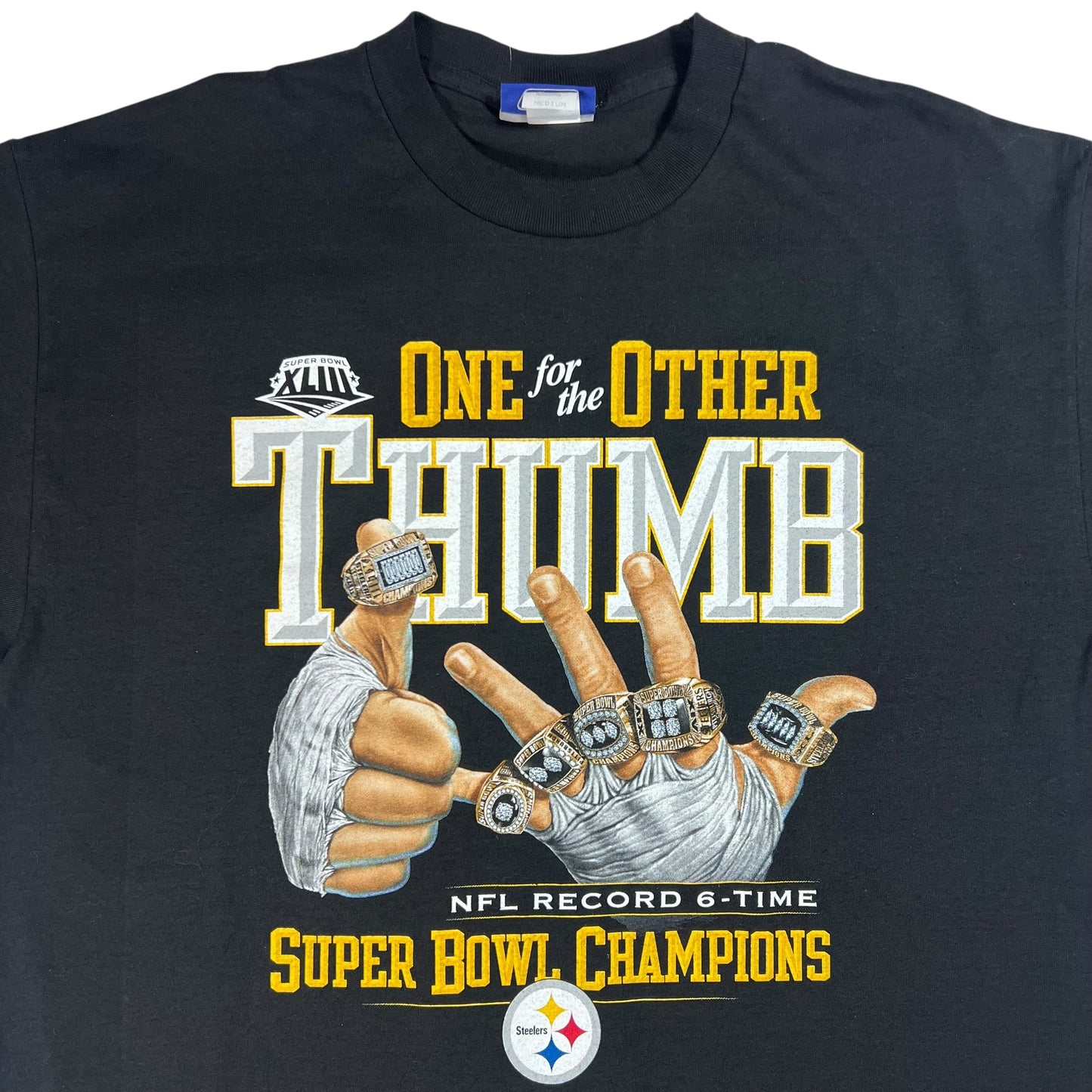 Y2K Reebok Pittsburgh Steelers Super Bowl Champions tee (M/L)