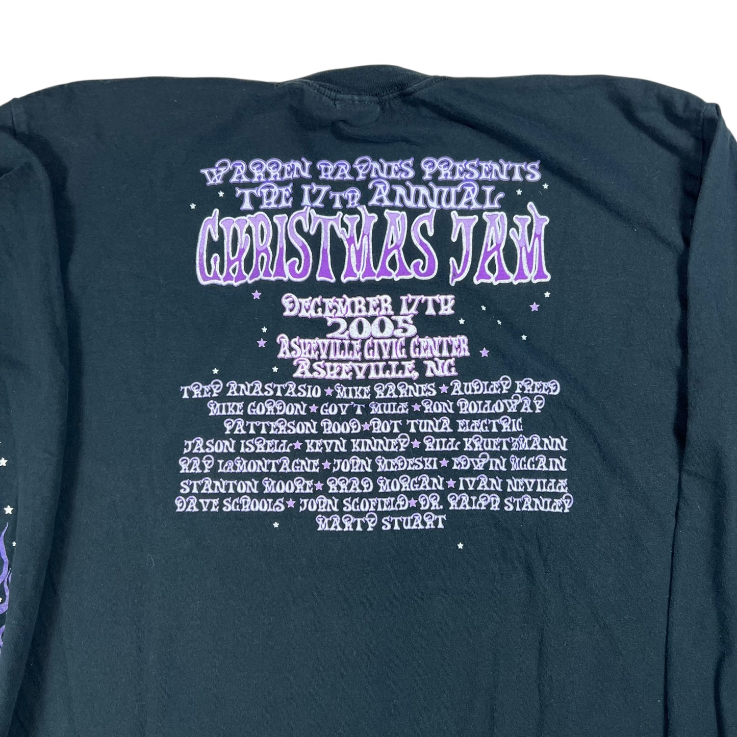 Vintage 2005 Warren Haynes Christmas Jam long sleeve print shirt (L)