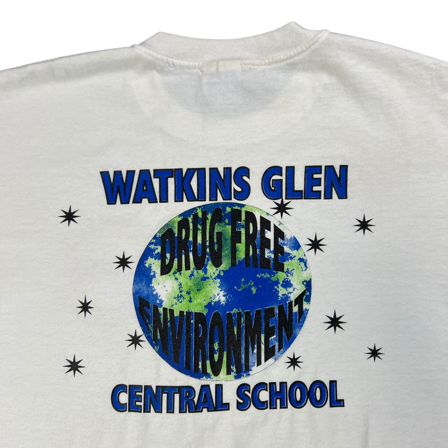 Vintage 90s Watkins Glen Drug Free Environment tee (L)