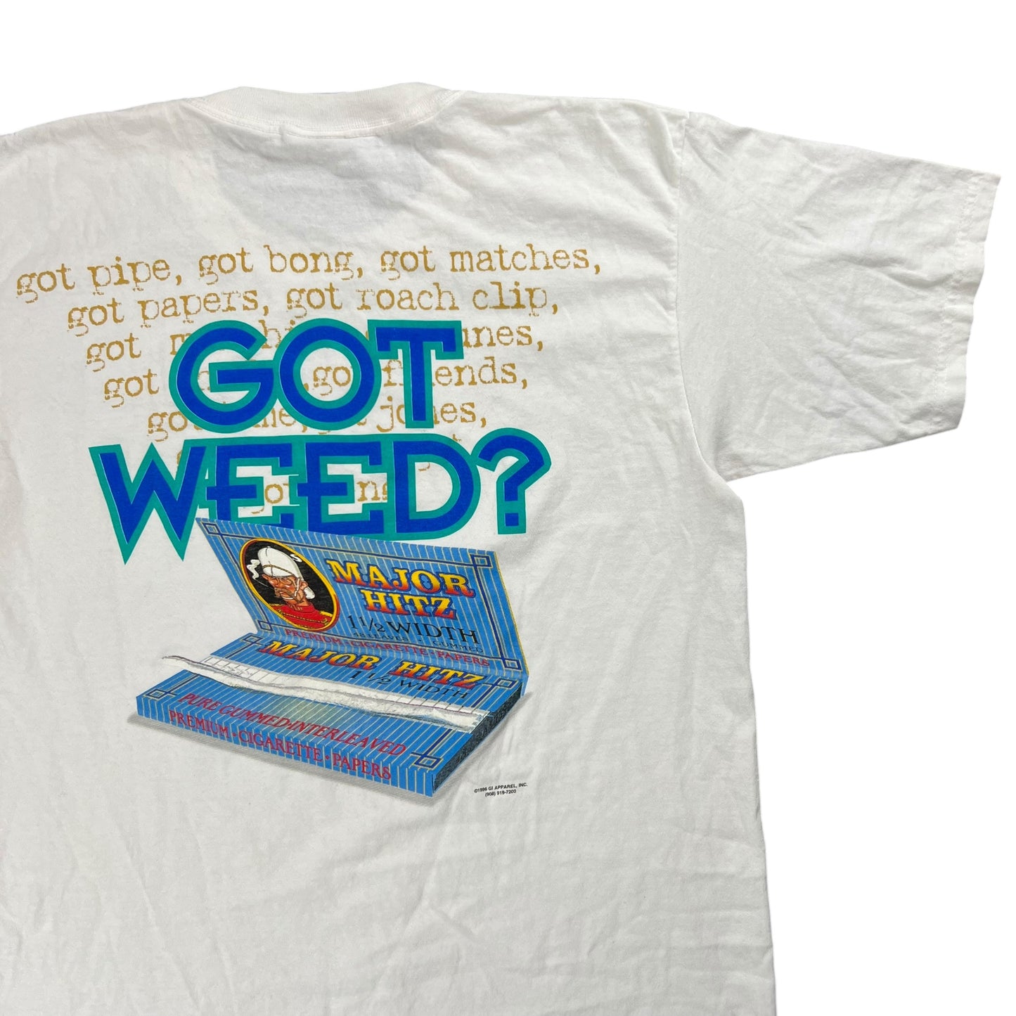 Vintage 90s GOT WEED? Major Hitz parody tee (L)