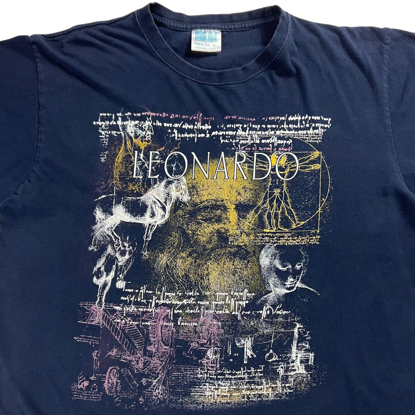 Vintage Y2K Leonardo Da Vinci art tee (L)