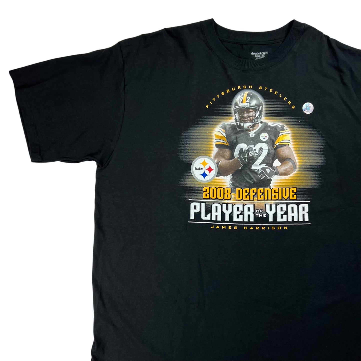 2008 Pittsburgh Steelers James Harrison Defensive Player of the year tee (XXL) DS