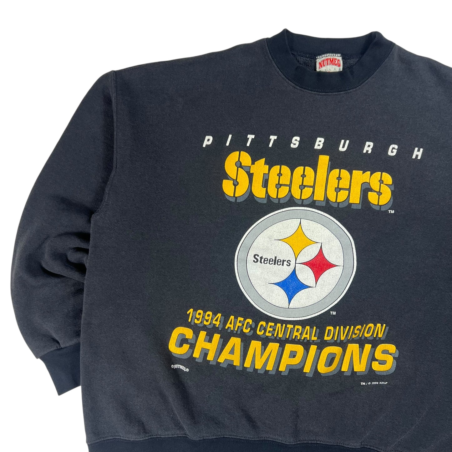 Vintage 1994 Nutmeg Pittsburgh Steelers AFC champs faded crewneck (XL)