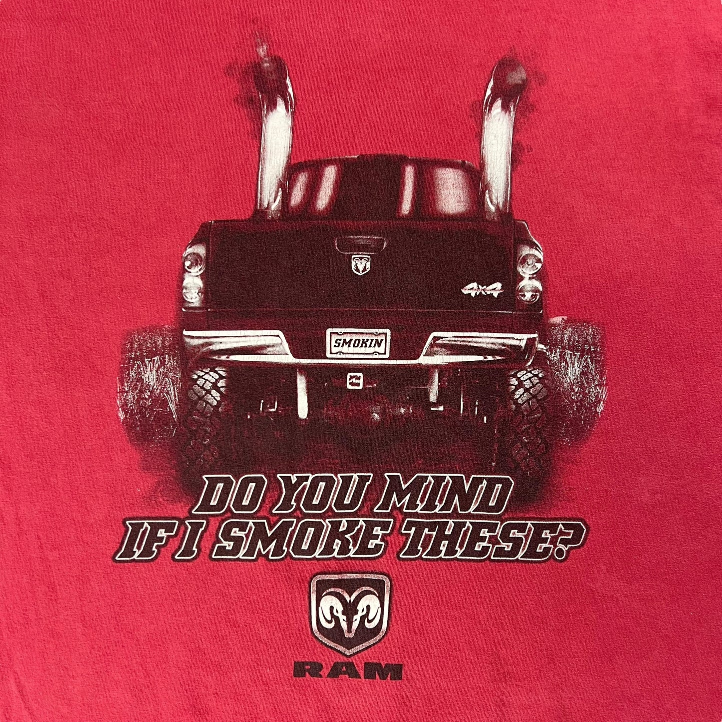 Vintage Y2K Dodge Ram Do You Mind If I Smoke These? tee (XL)