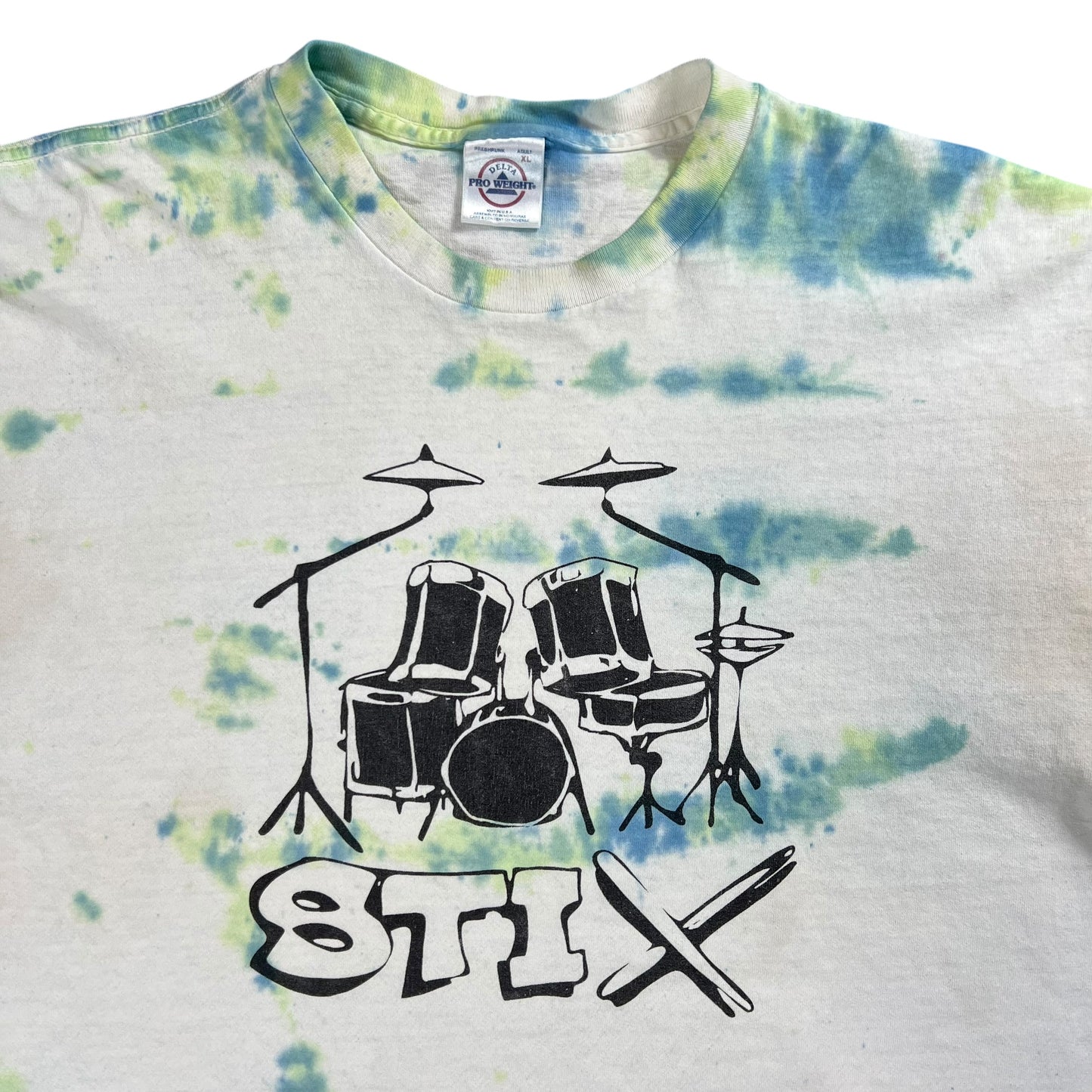 Vintage Y2K Drums STIX tie dye tee (XL)