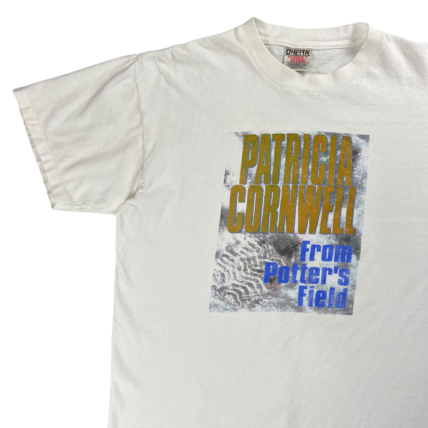 Vintage 90s Patricia Cornwell From Potter’s Field book promo tee (L)