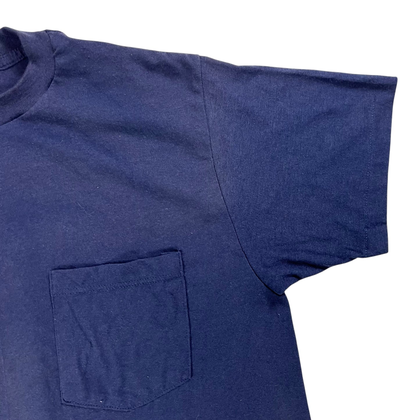Vintage 80s Sportswear navy blue worn pocket tee (M)