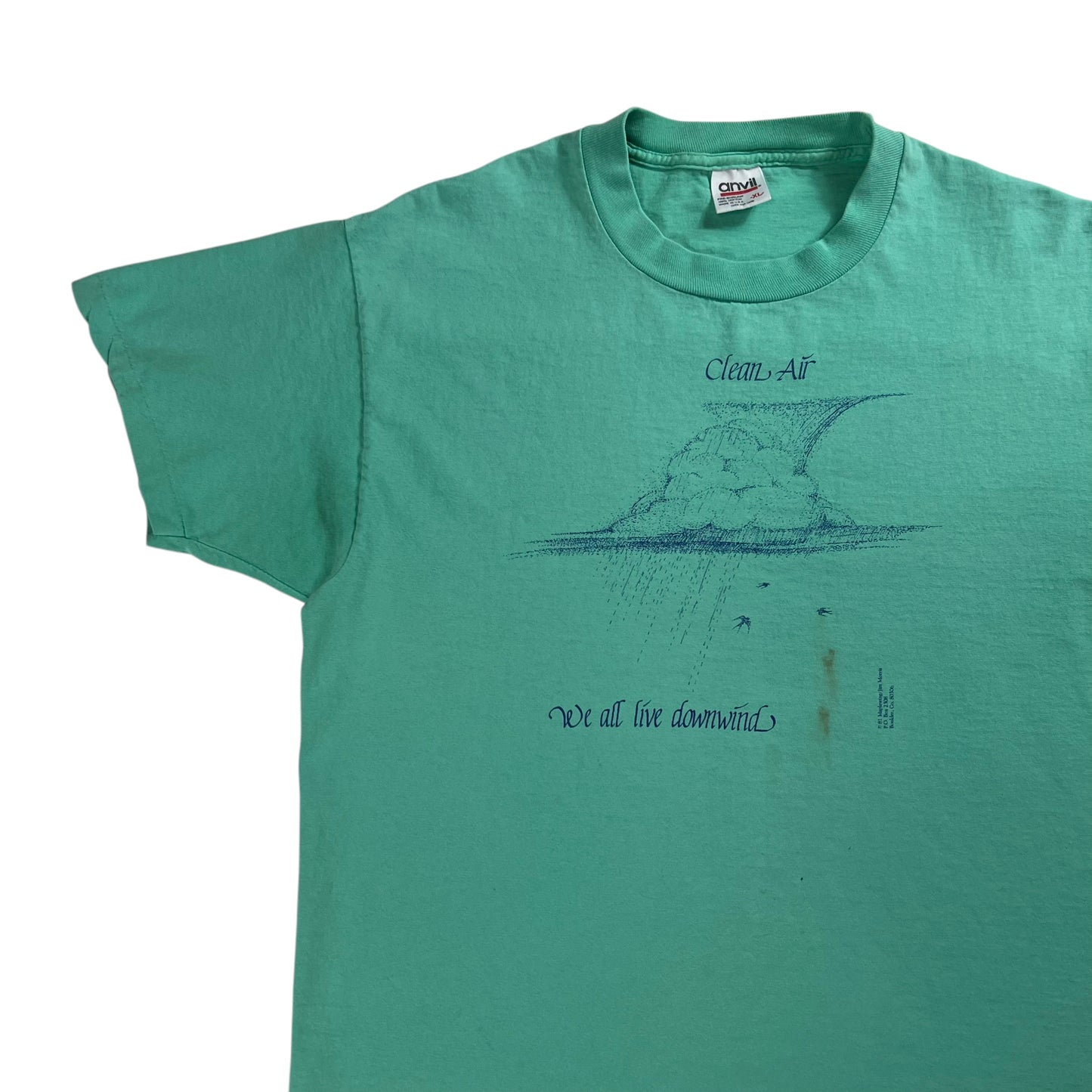 Vintage 1981 Jim Morris Clean Air environmentalism tee (L)