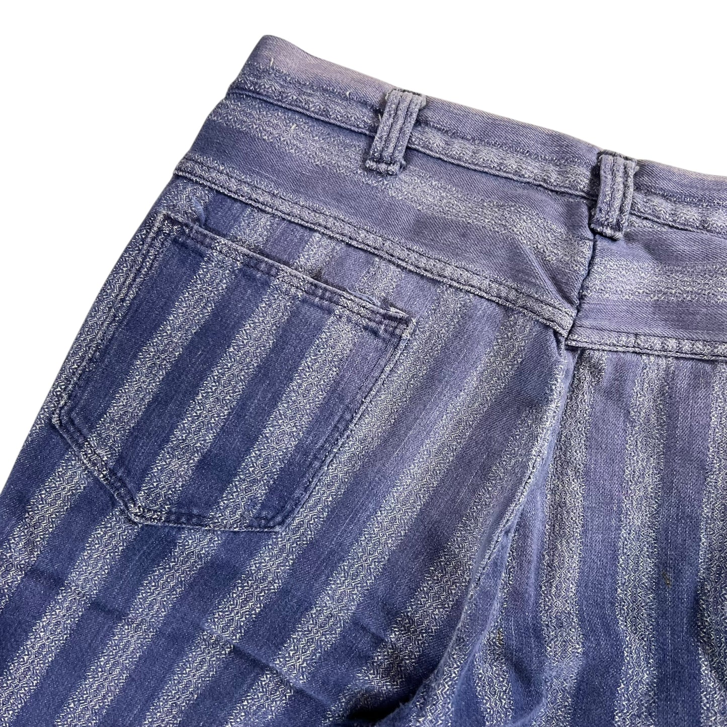 Vintage 1970s faded striped cut off shorts (31)