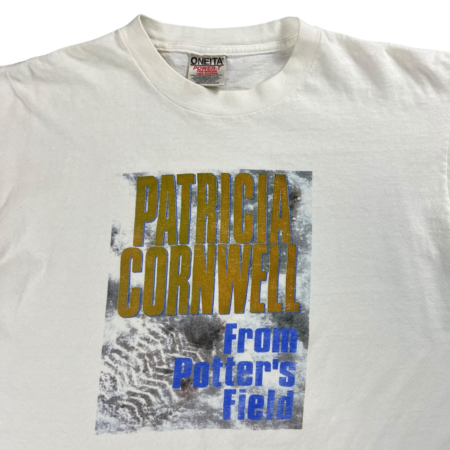 Vintage 90s Patricia Cornwell From Potter’s Field book promo tee (L)