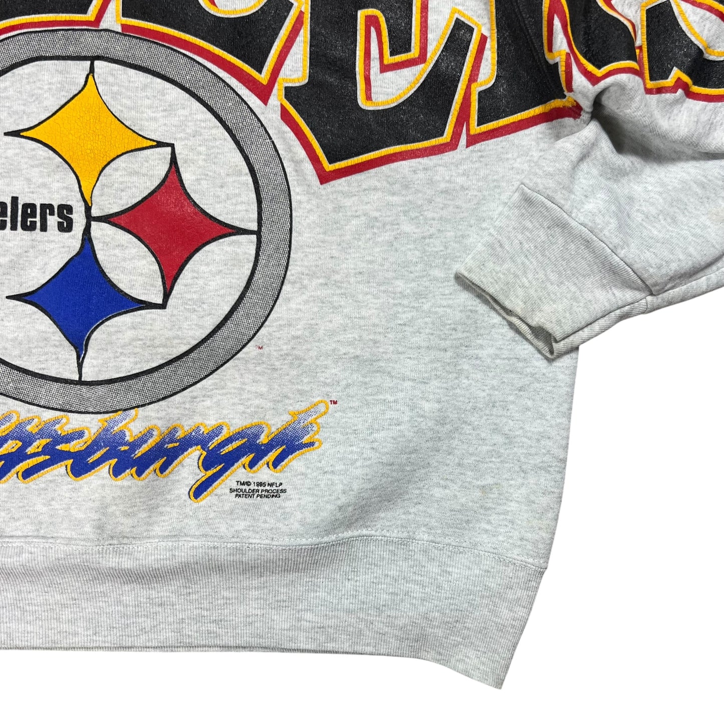 Vintage 1995 Cliff Engle Pittsburgh Steelers spell out crewneck (L)