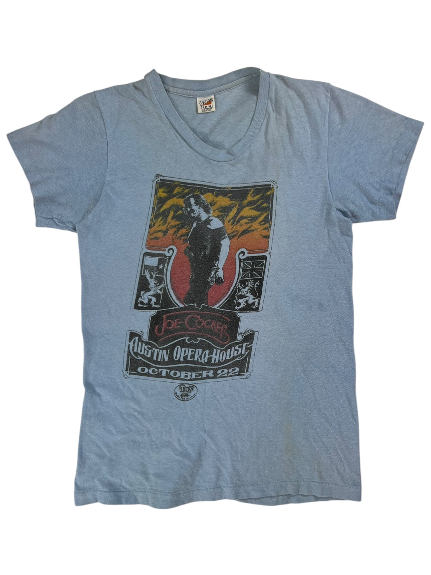Vintage 1970s Hanes Joe Cocker Austin Opera House tee (S)