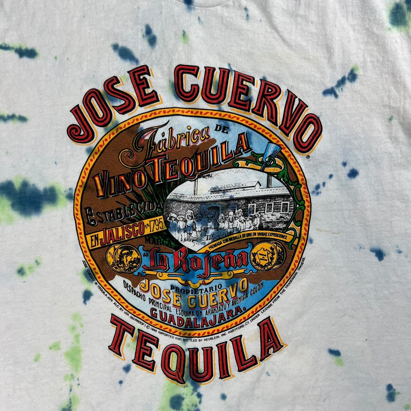 Vintage 90s Jose Cuervo Tequila tie dye tee (L)