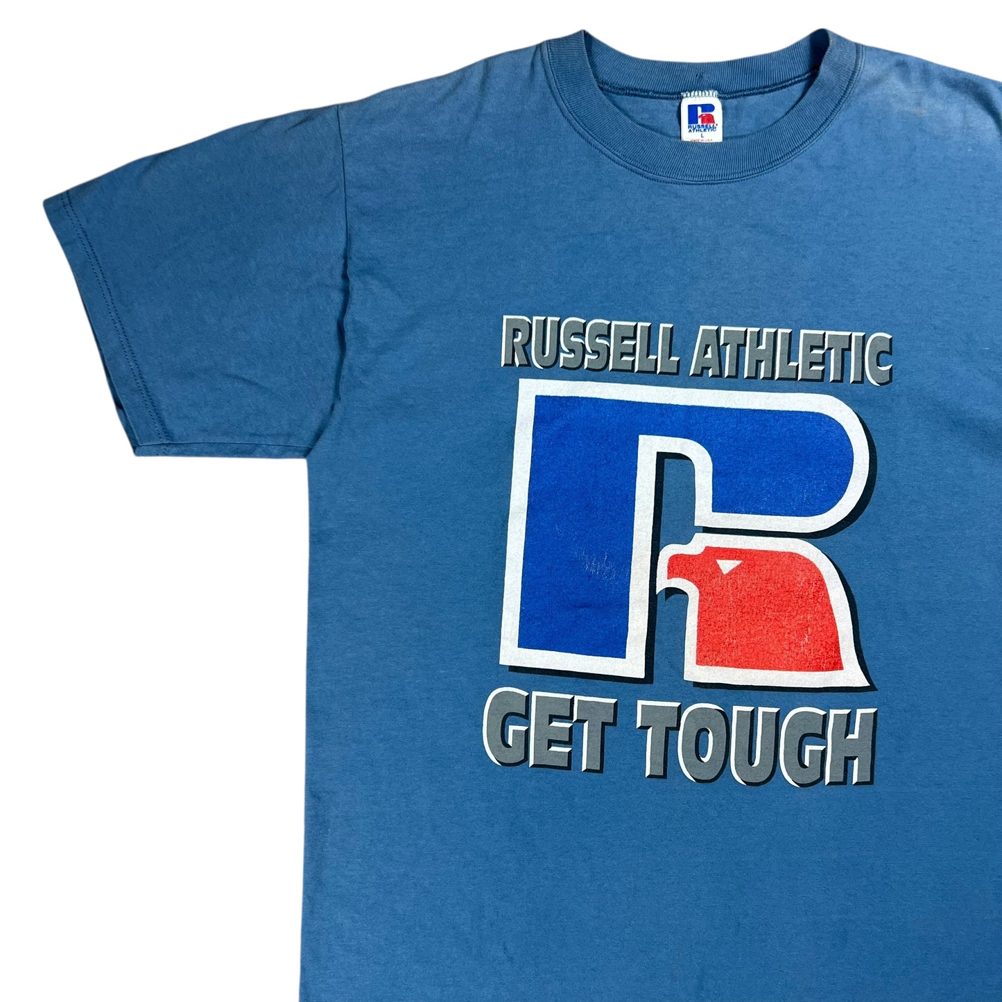 Vintage 90s Russell Athletic Get Tough promo shirt shirt tee (L)