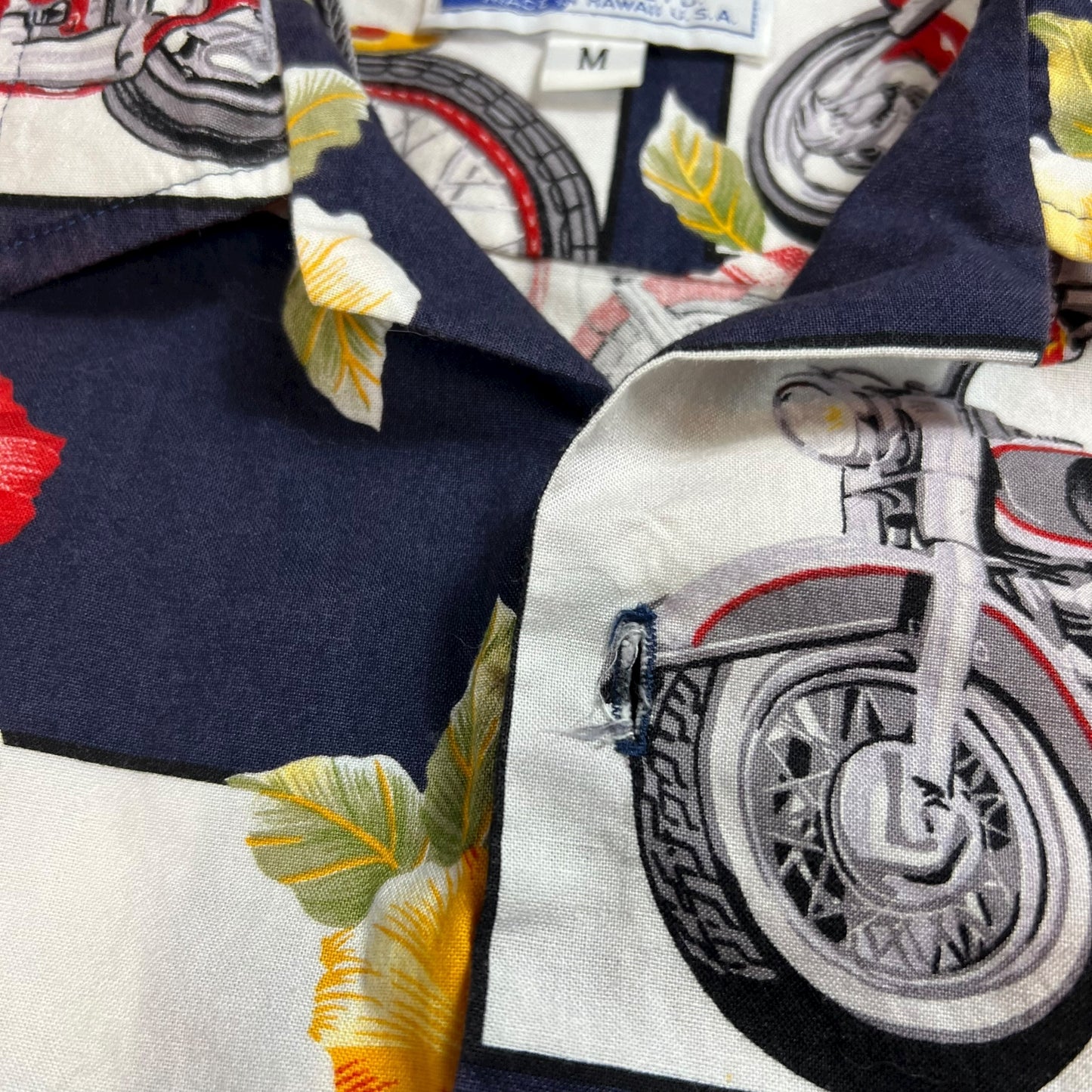 Vintage Y2K RJC Biker Motorcycle Hawaiian shirt (M)