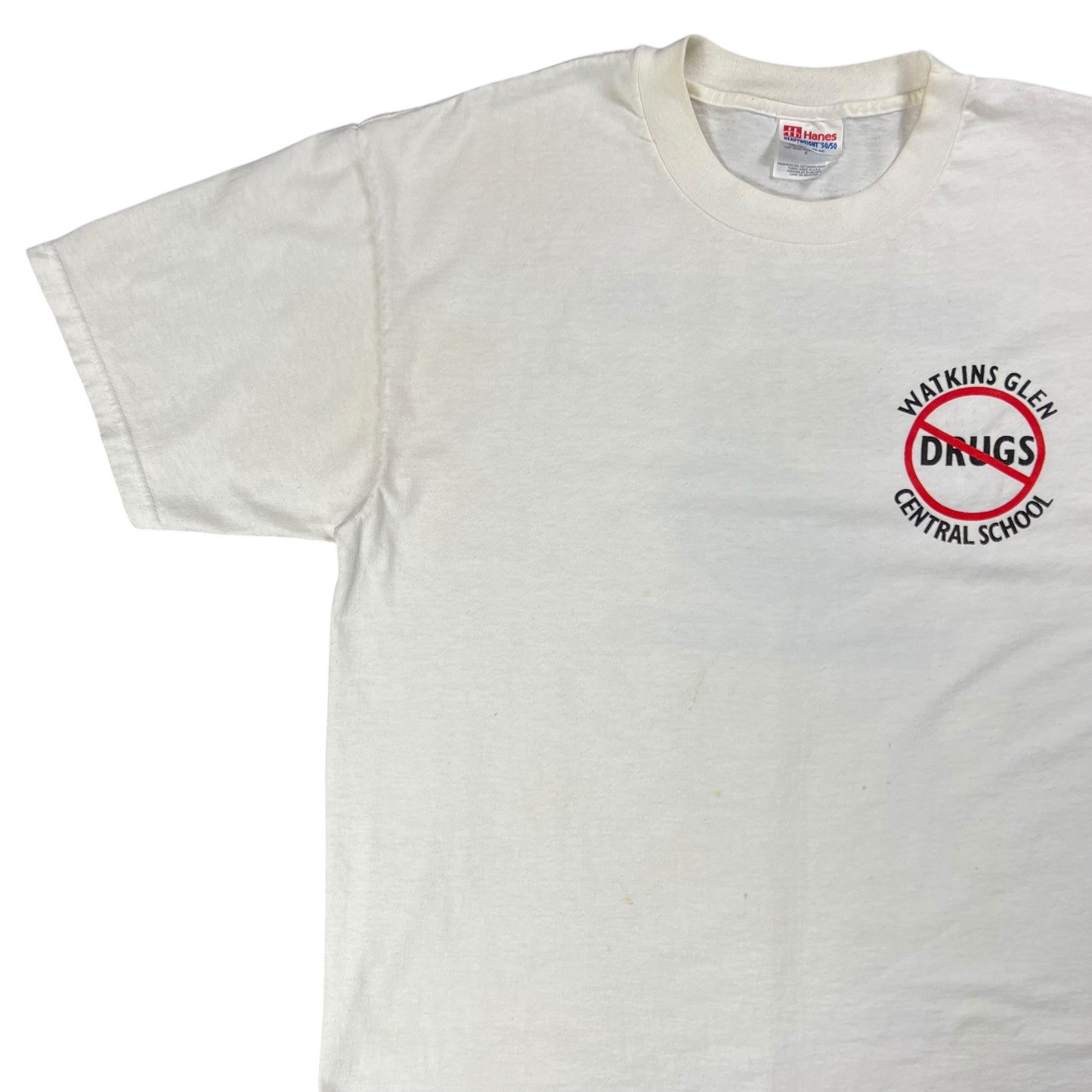 Vintage 90s Watkins Glen Drug Free Environment tee (L)