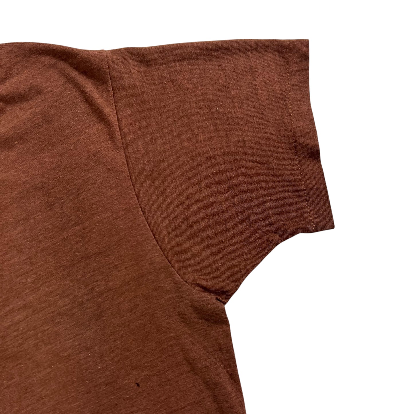 Vintage 1970s Fruit of the loom faded brown blank tee (M)