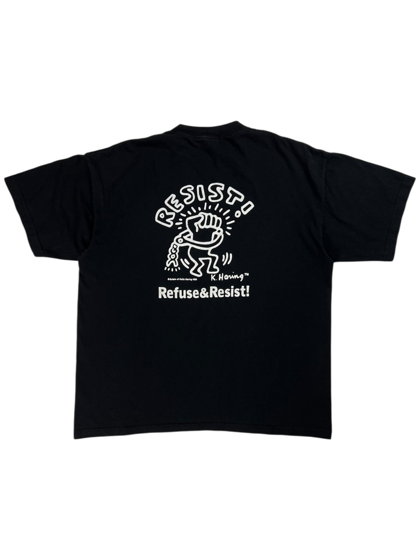 Vintage 1999 Keith Haring RESIST! Art tee (L)
