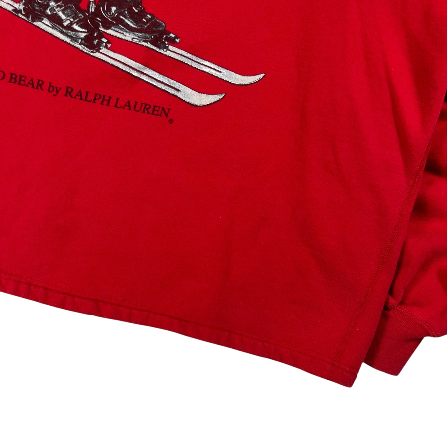 Vintage 90s Polo Ralph Lauren Polo Bear skiing crewneck (L)