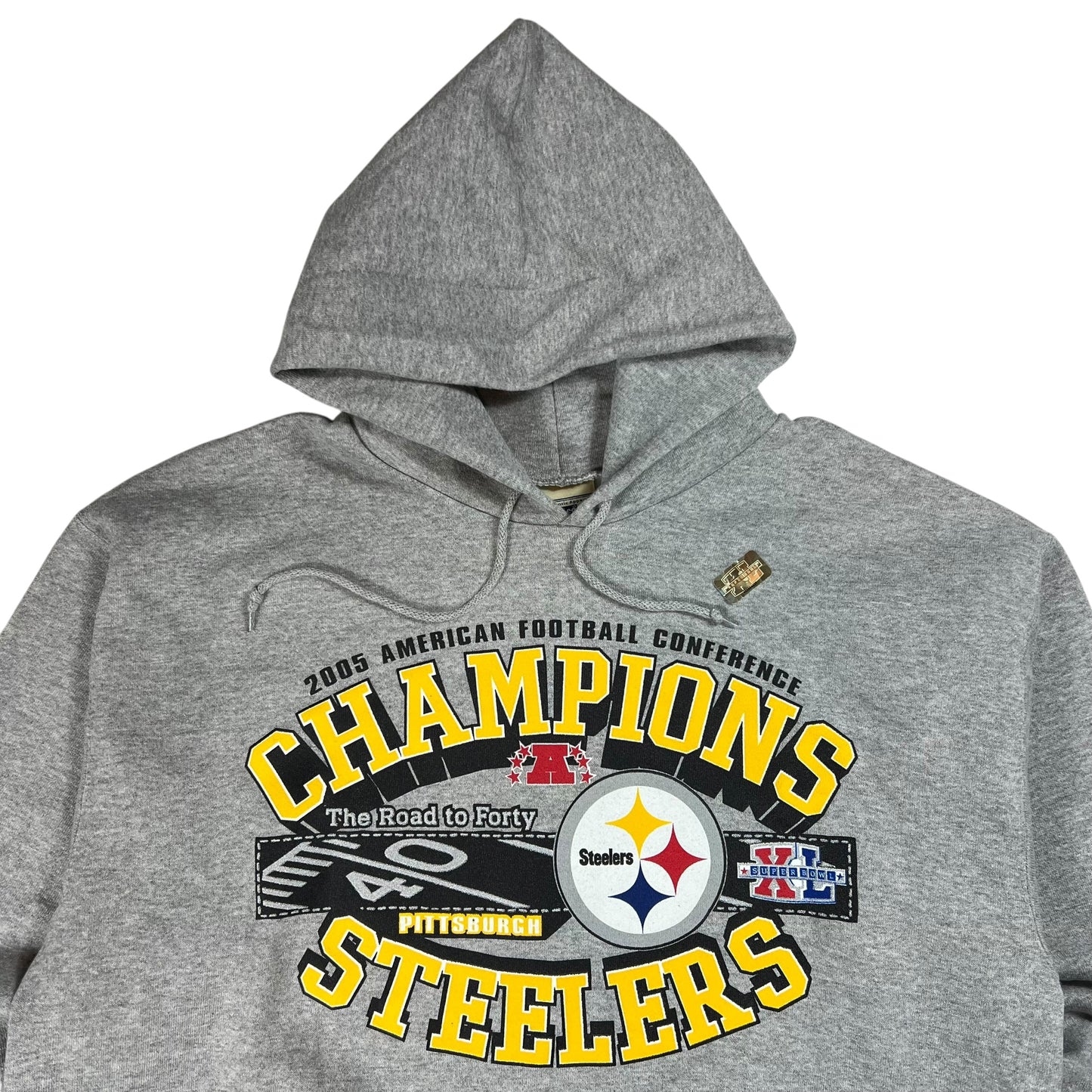 Vintage 2005 Lee Pittsburgh Steelers AFC champions hoodie (L) DS NWT
