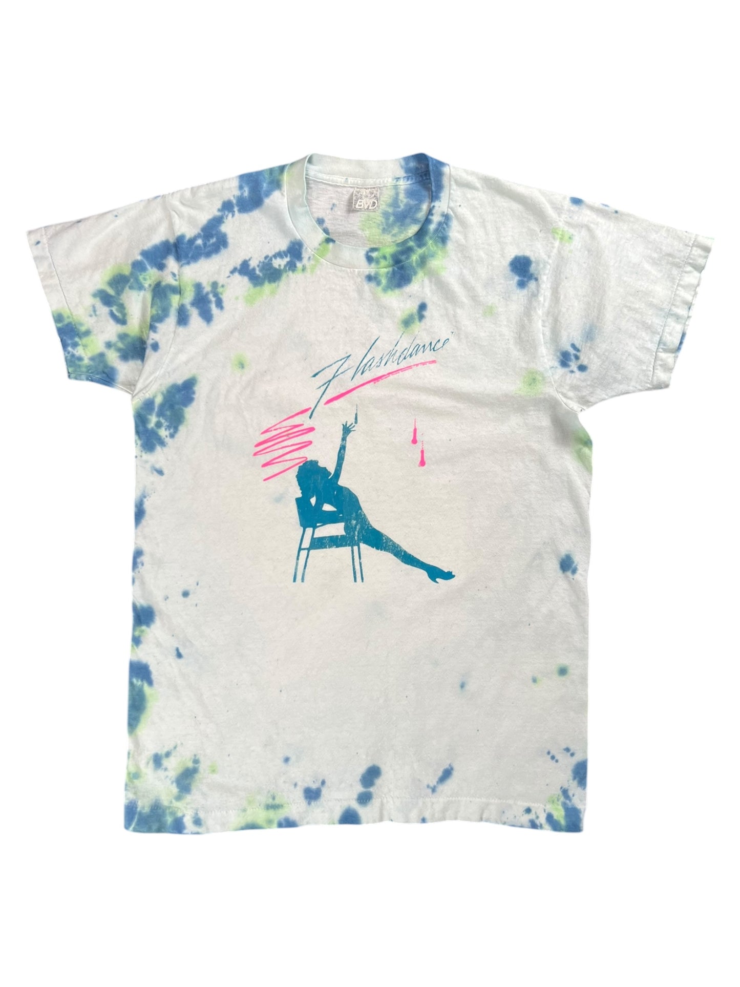 Vintage 1991 Flashdance movie tie dye tee (M)