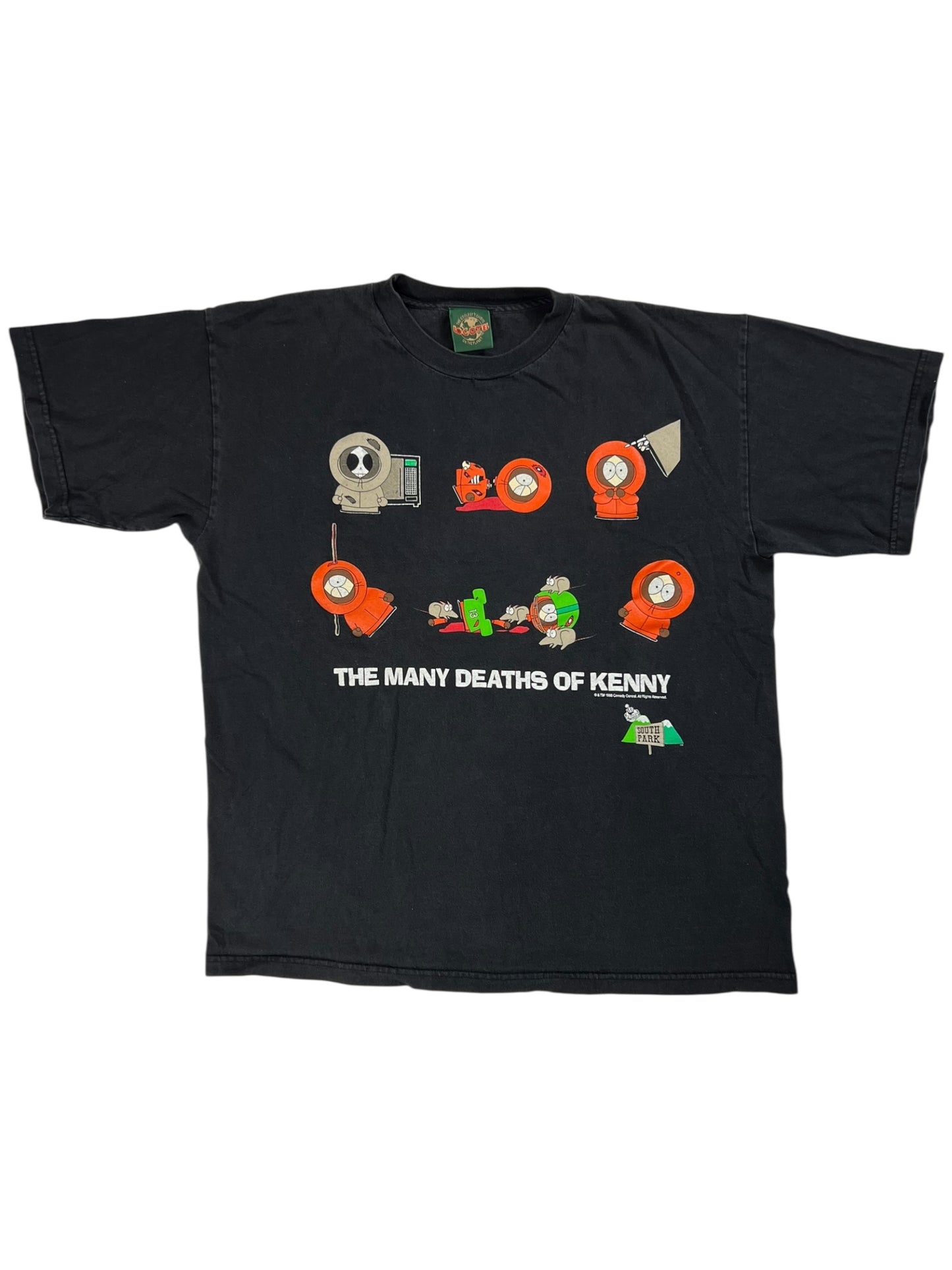 Vintage 1998 South Park The Many Deaths of Kenny tee (L)