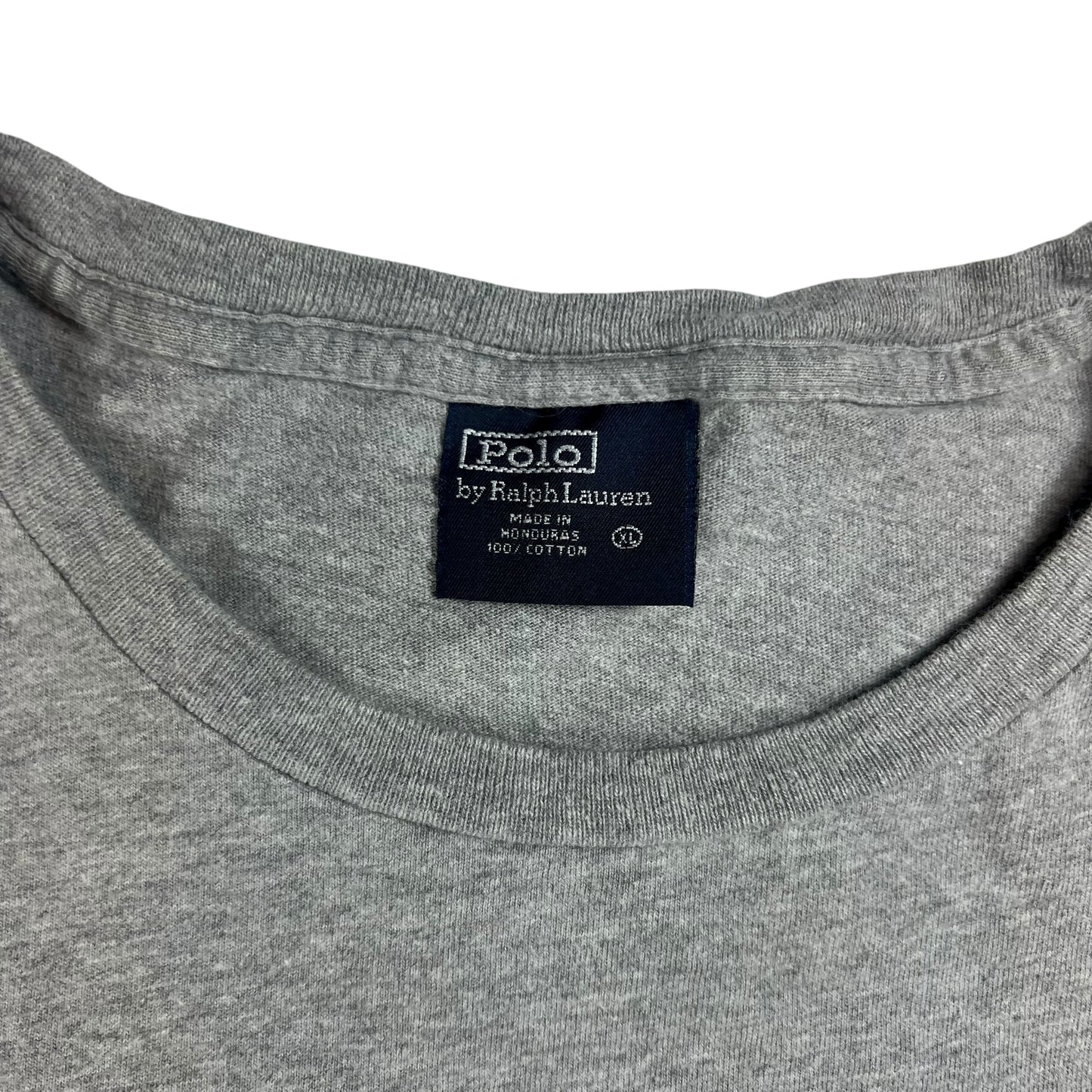 Vintage 90s Polo Ralph Lauren Polo Bear USA grey tee (XL)