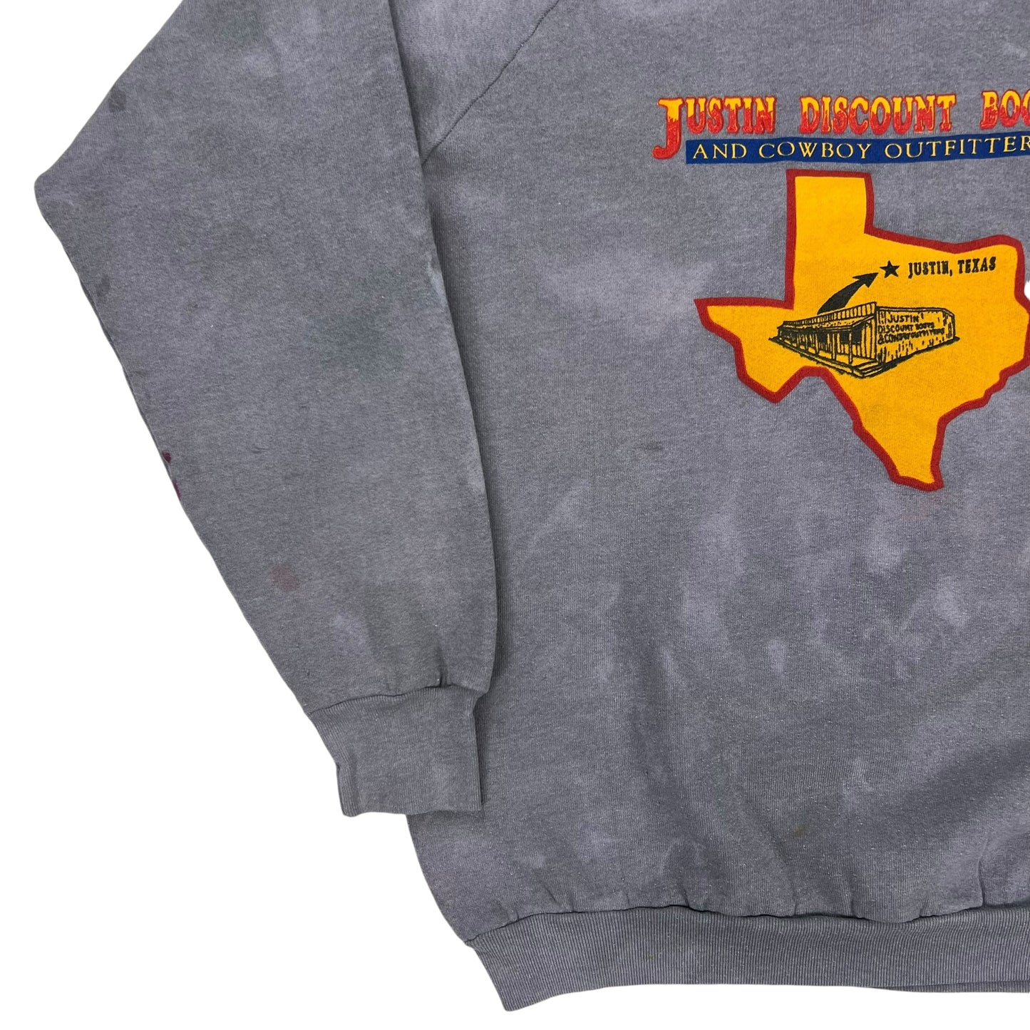 Vintage 90s Justin Discount Boots tie dye crewneck (L)