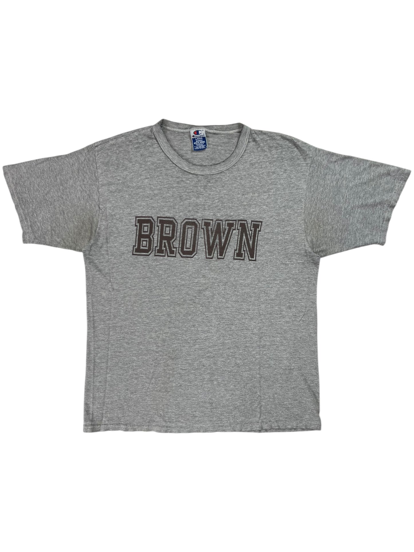 Vintage 90s Champion Brown University faded thin tee (L)