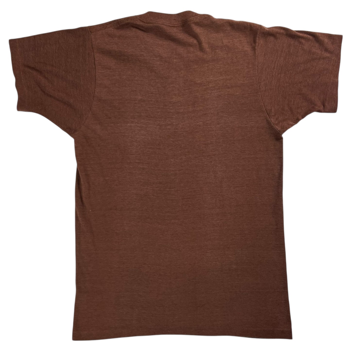 Vintage 1970s Fruit of the loom faded brown blank tee (M)
