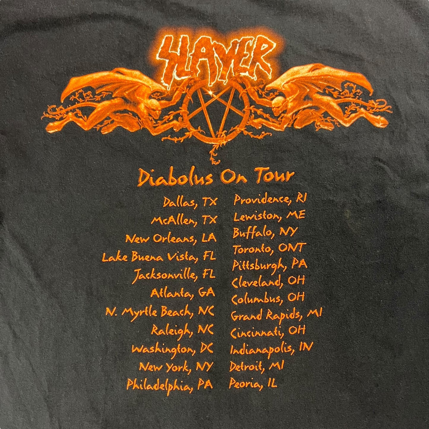 Vintage 1999 Winterland Slayer Diabolus on tour band tee (XL)