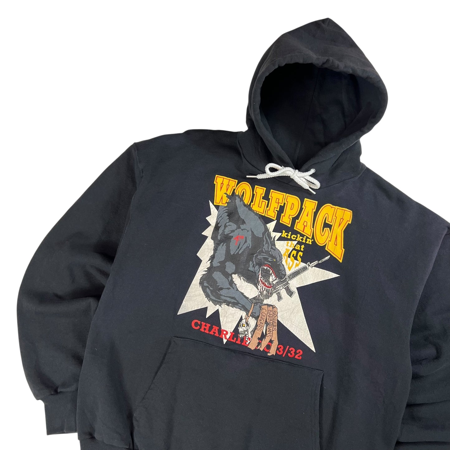 Vintage 90s United States Marines wolf pack hoodie (L)