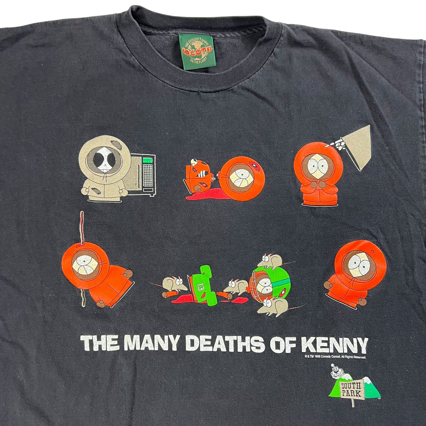 Vintage 1998 South Park The Many Deaths of Kenny tee (L)
