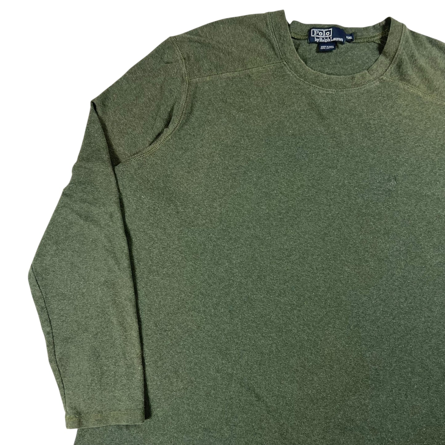 Vintage 90s Polo Ralph Lauren mini horse tonal long sleeve shirt (XL)