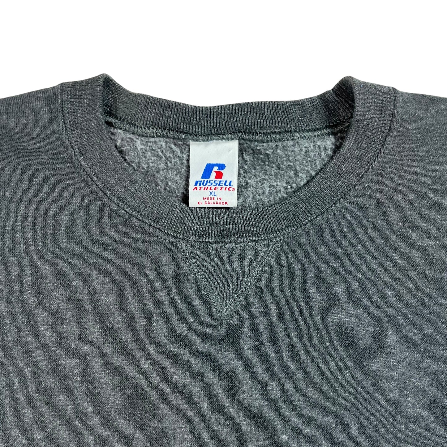 Vintage Y2K Russell Athletic grey blank crewneck (XL)