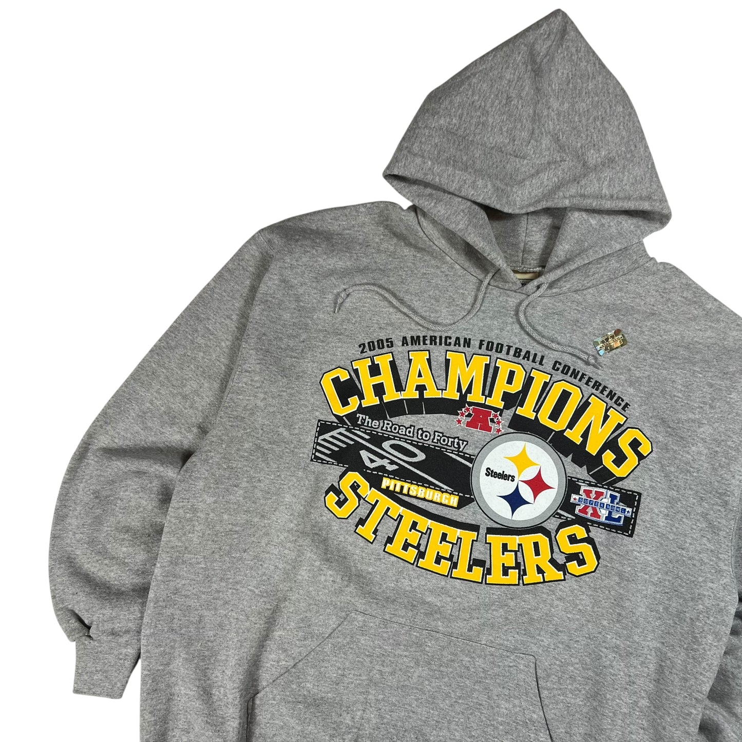 Vintage 2005 Lee Pittsburgh Steelers AFC champions hoodie (L) DS NWT