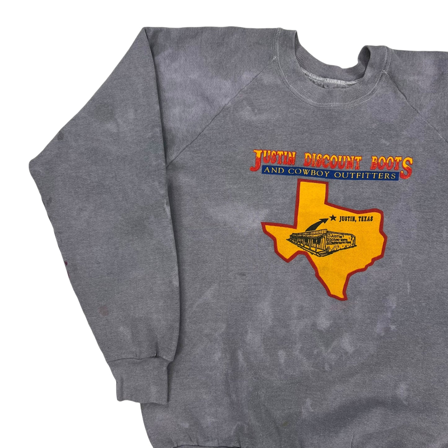 Vintage 90s Justin Discount Boots tie dye crewneck (L)
