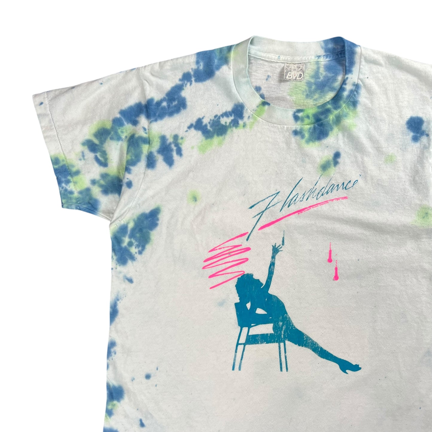 Vintage 1991 Flashdance movie tie dye tee (M)