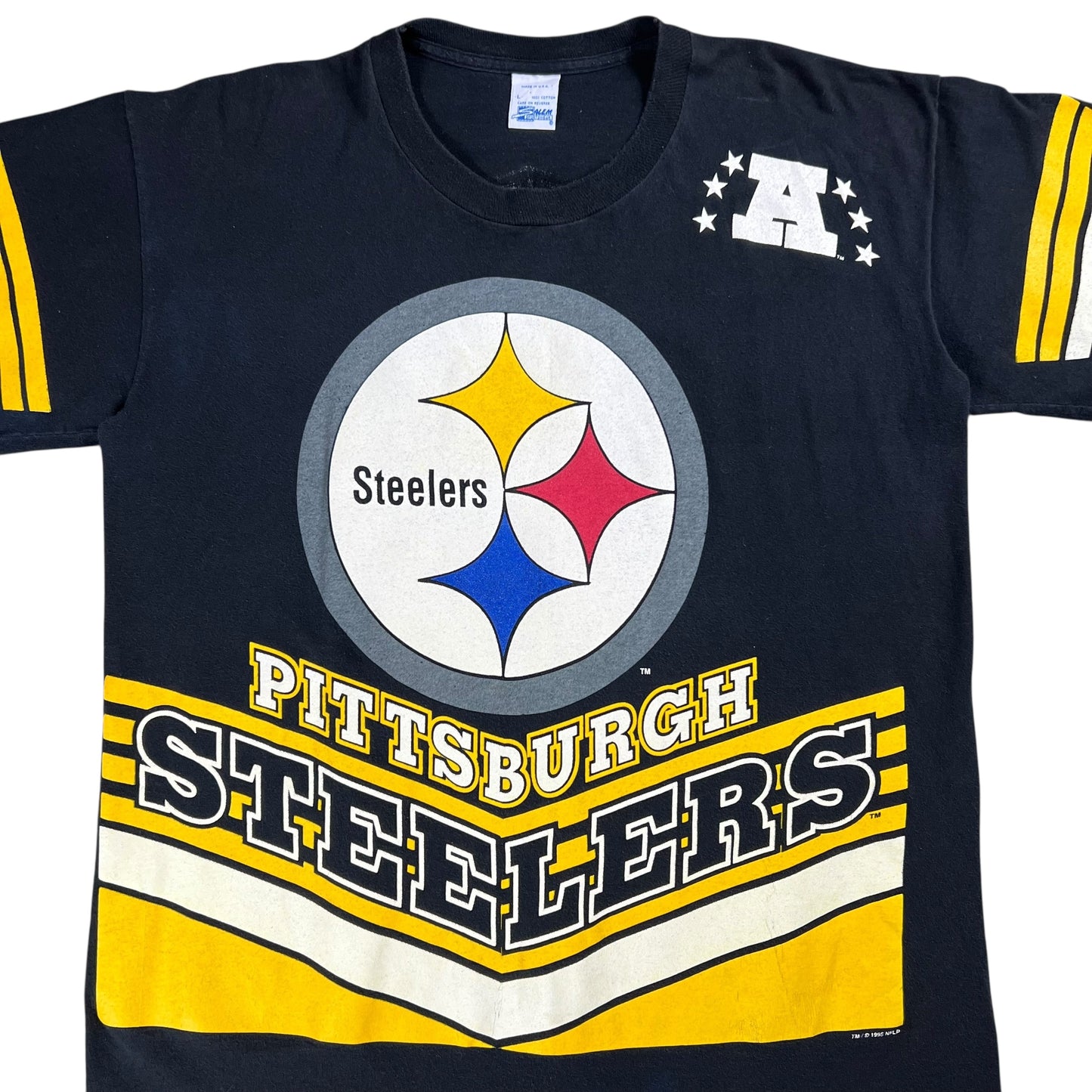 Vintage 1995 Salem Sports Pittsburgh Steelers All over print tee (L)