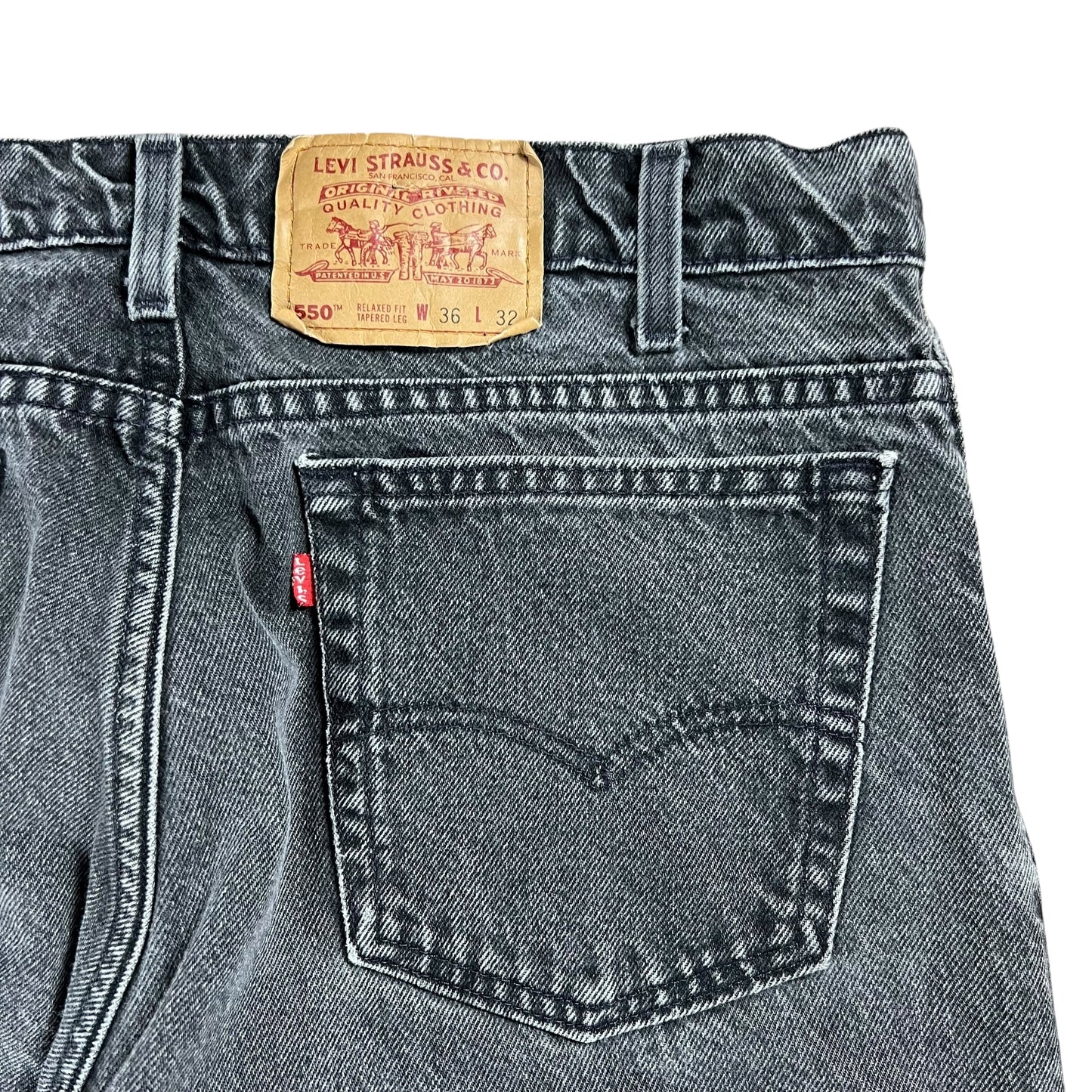Vintage 90s Levi’s 550 black denim jeans (34x27)
