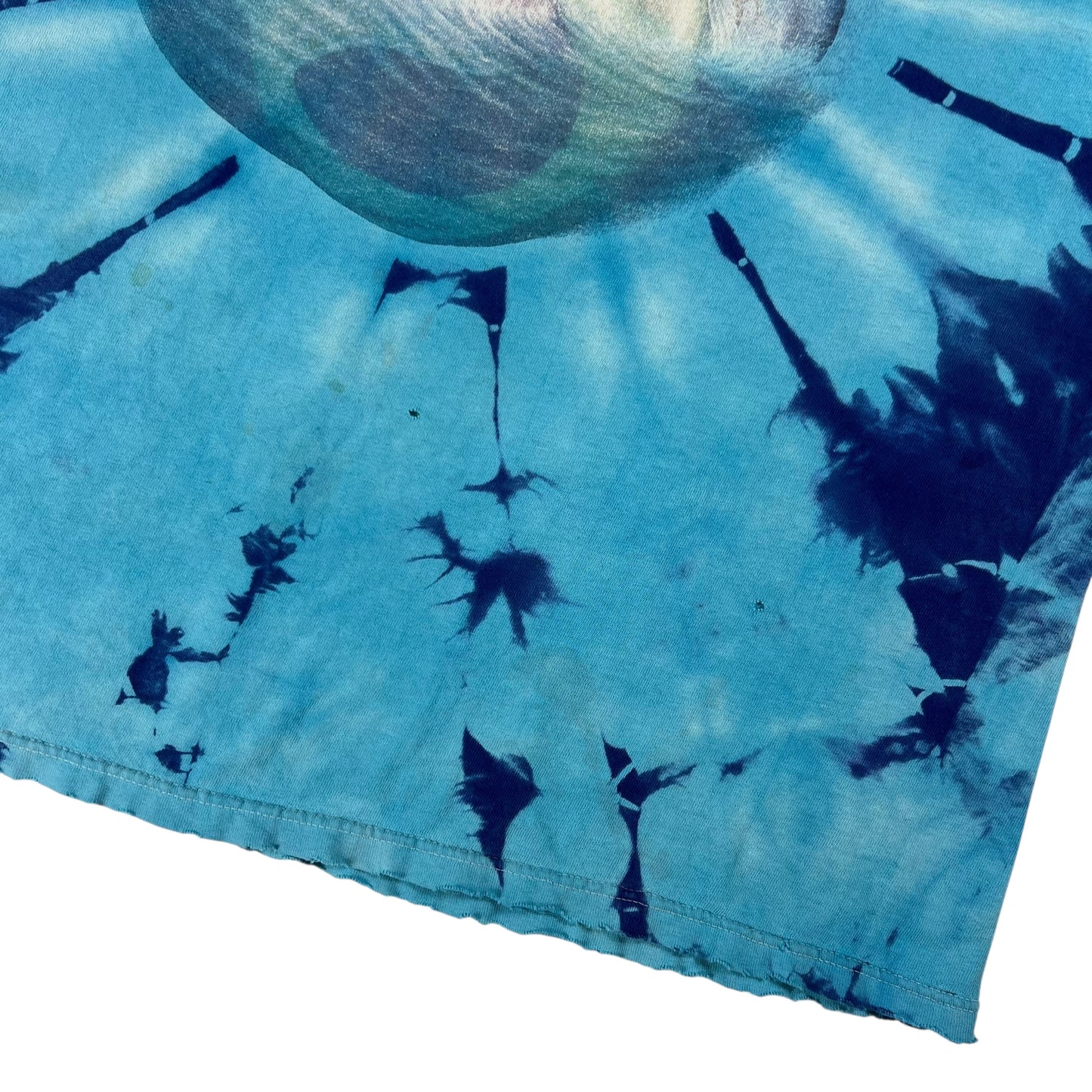 Vintage 90s Dolphin Mermaid tie dye distressed M. Dubois art tee (L)