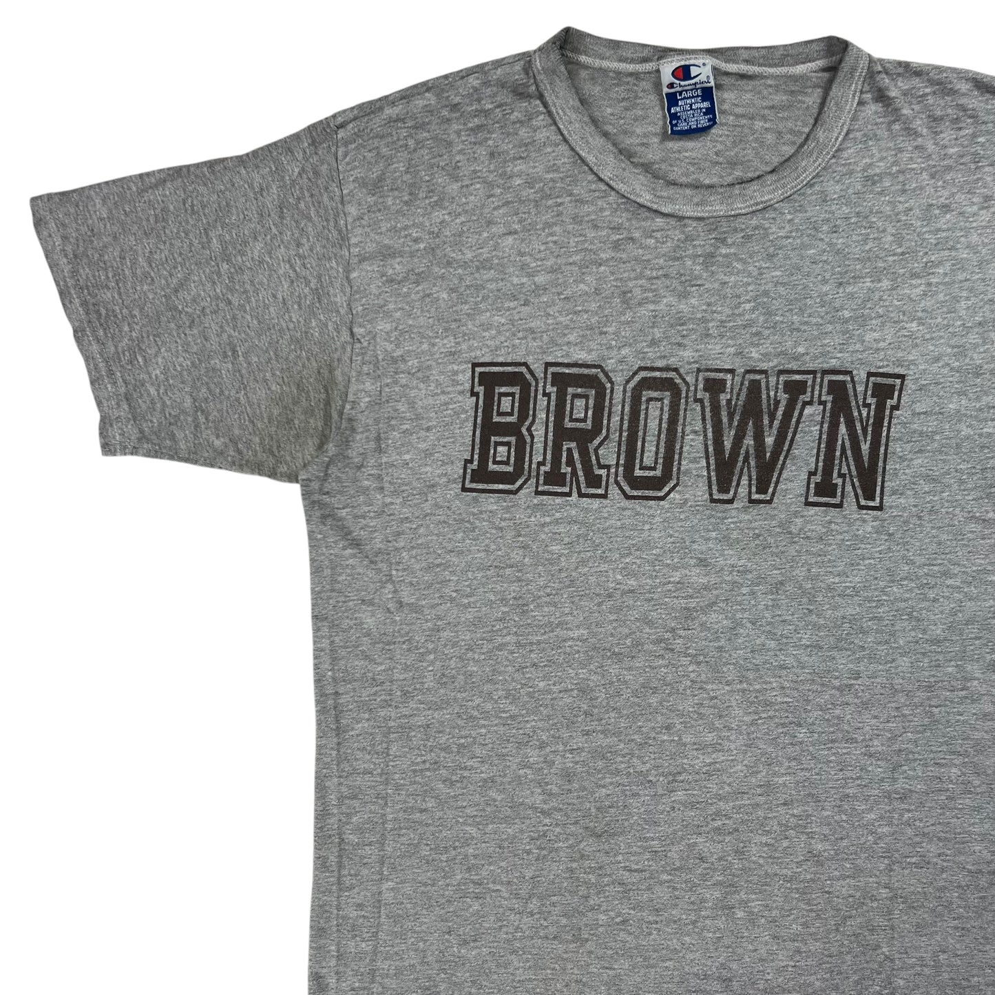 Vintage 90s Champion Brown University faded thin tee (L)