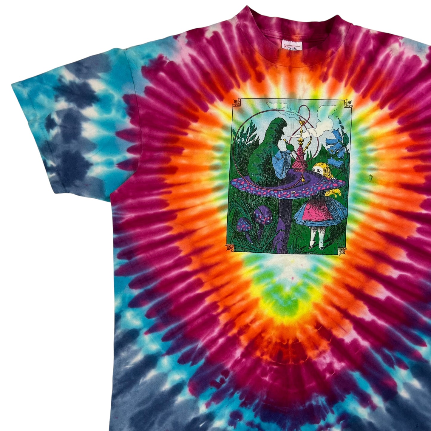 Vintage 90s Grateful Dead Alice in Wonderland tie dye band tee (XL)