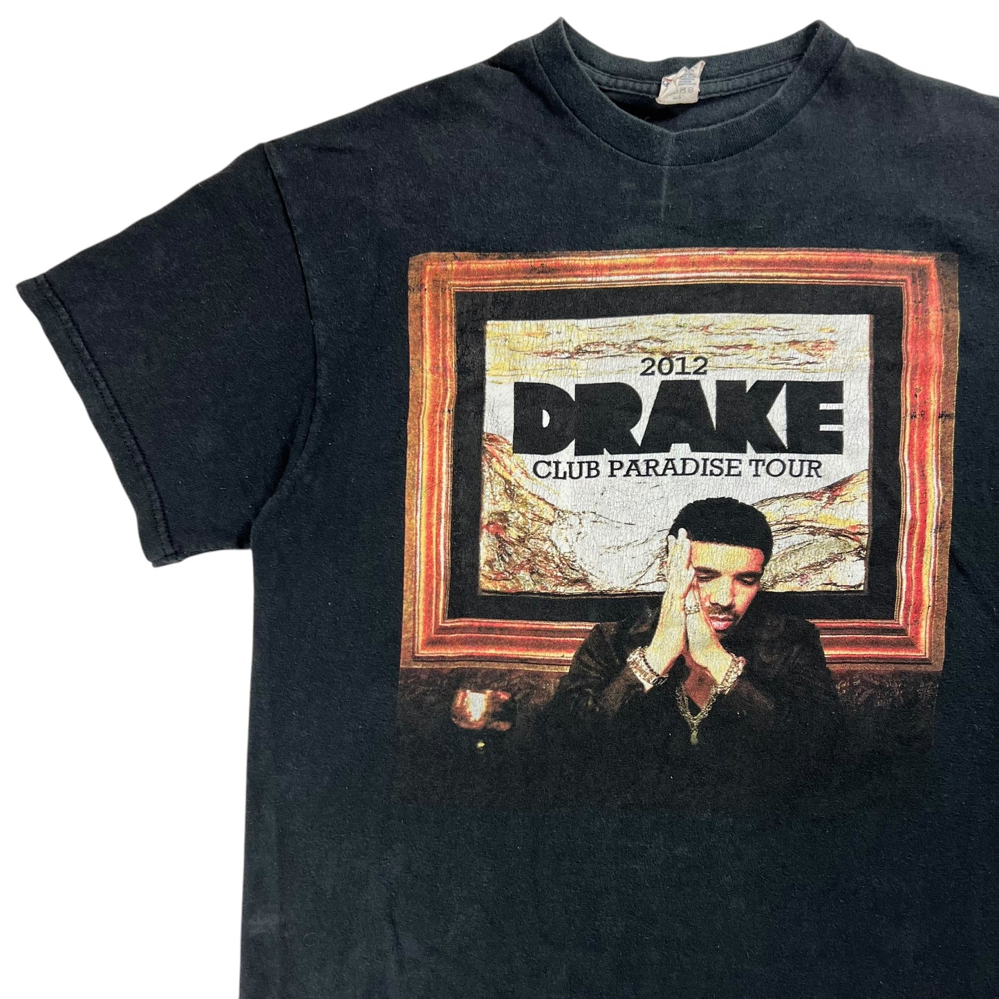 2012 Drake Club Paradise J Cole Meek Mill Waka Flocka Flame 2 Chainz French Montana rap tee (L)