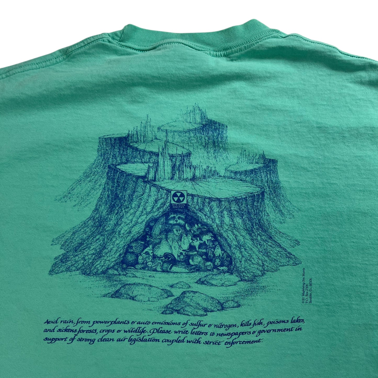 Vintage 1981 Jim Morris Clean Air environmentalism tee (L)