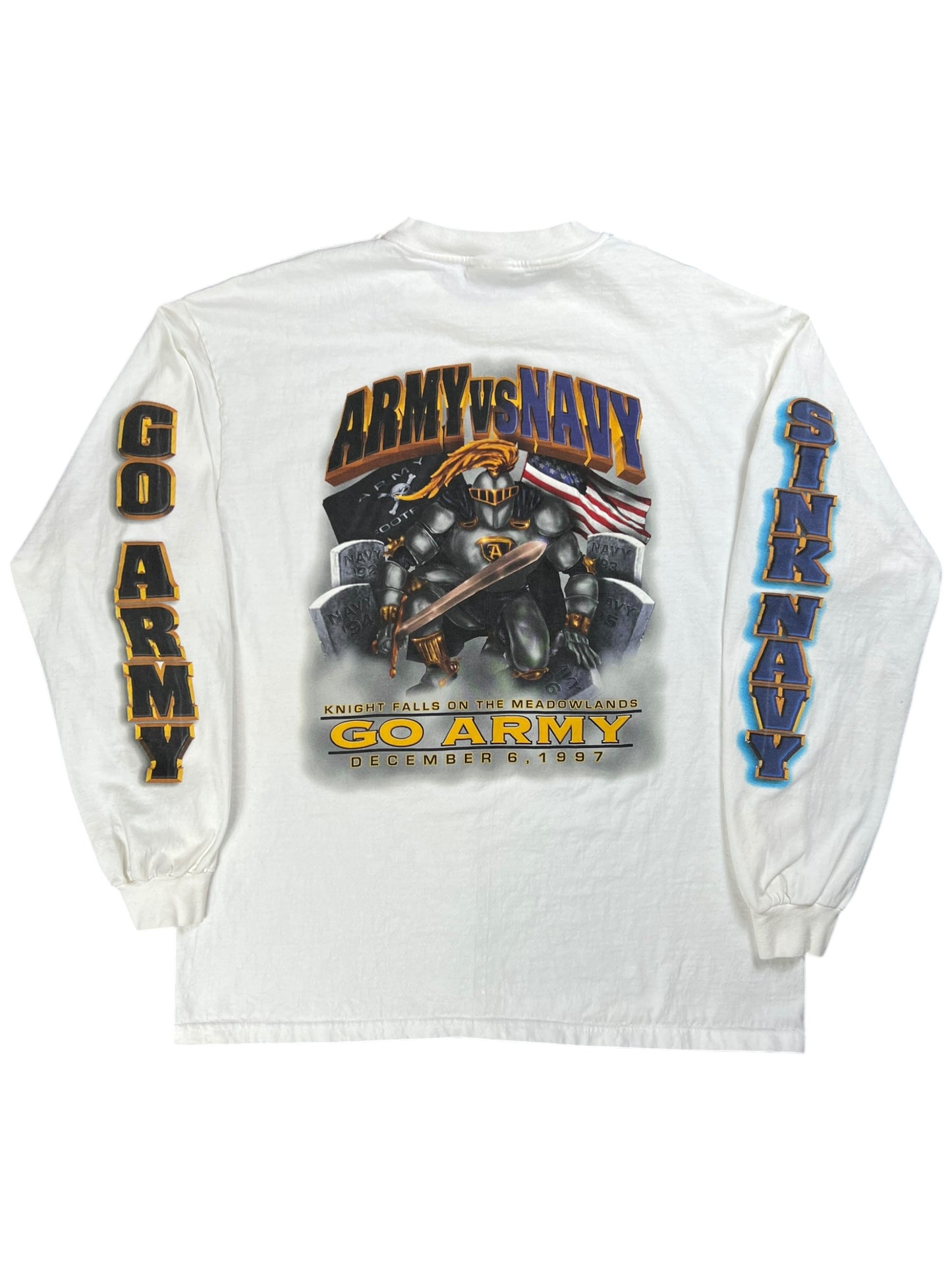Vintage 1997 Army vs Navy Football Game long sleeve print shirt (XL)